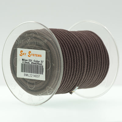 Milan 221, braided rope - 38 Colors 4.0 MM - 20Mt/ Roll