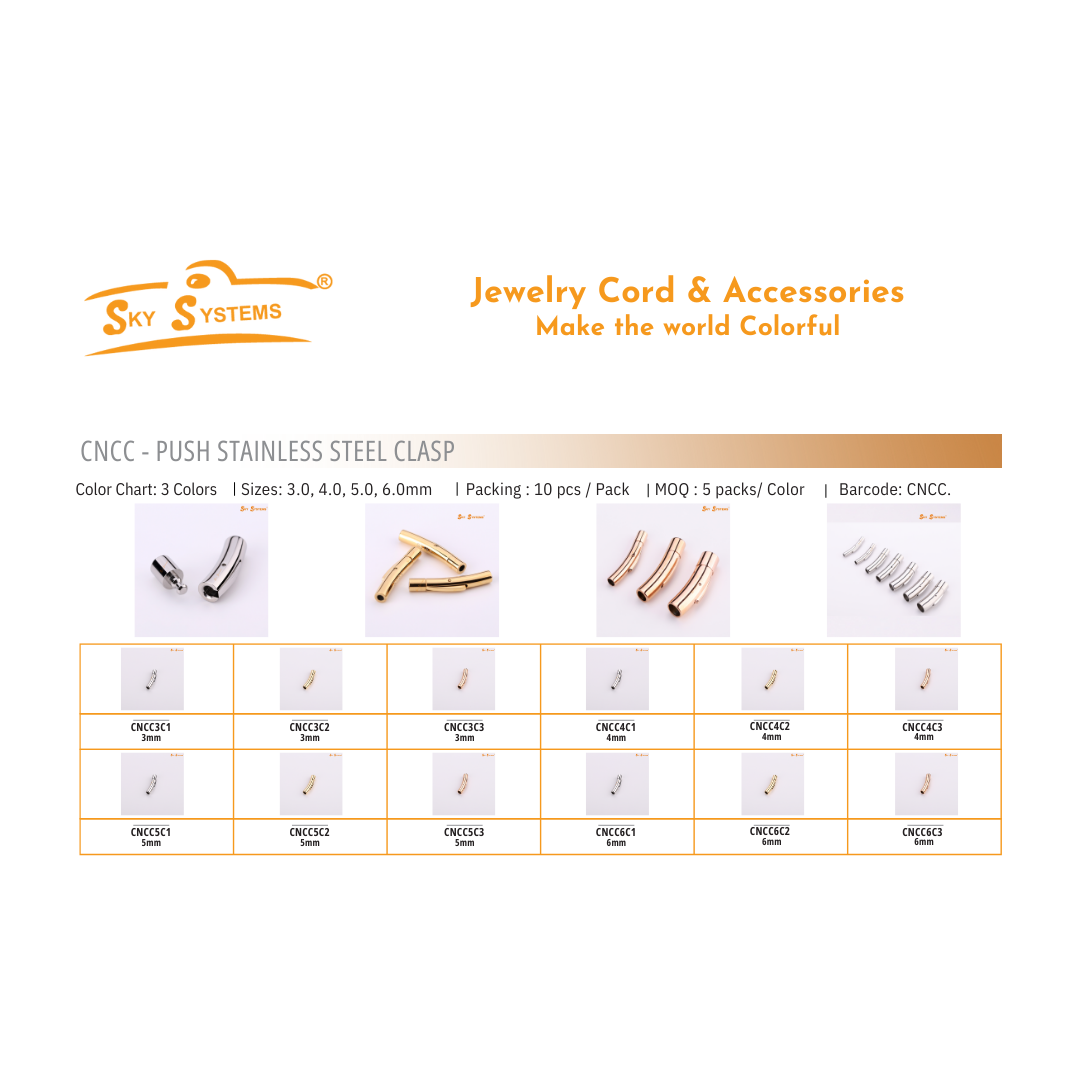 CNCC - Push Clasp Stainless Steel