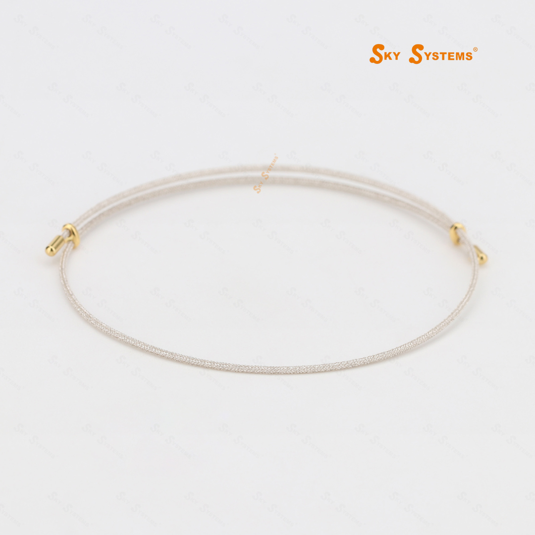 Gold cord Premium plated  925 Silver bracelet - 100 pcs Pack