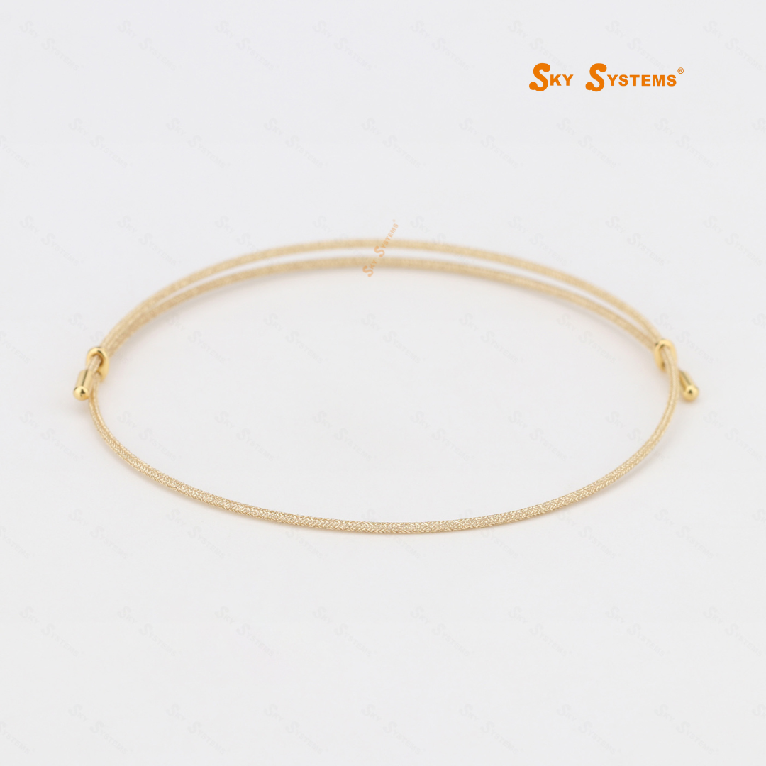 Gold cord Premium plated  925 Silver bracelet - 100 pcs Pack