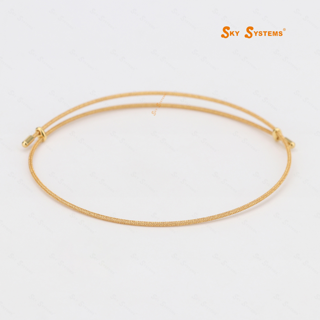 Gold cord Premium plated  925 Silver bracelet - 100 pcs Pack