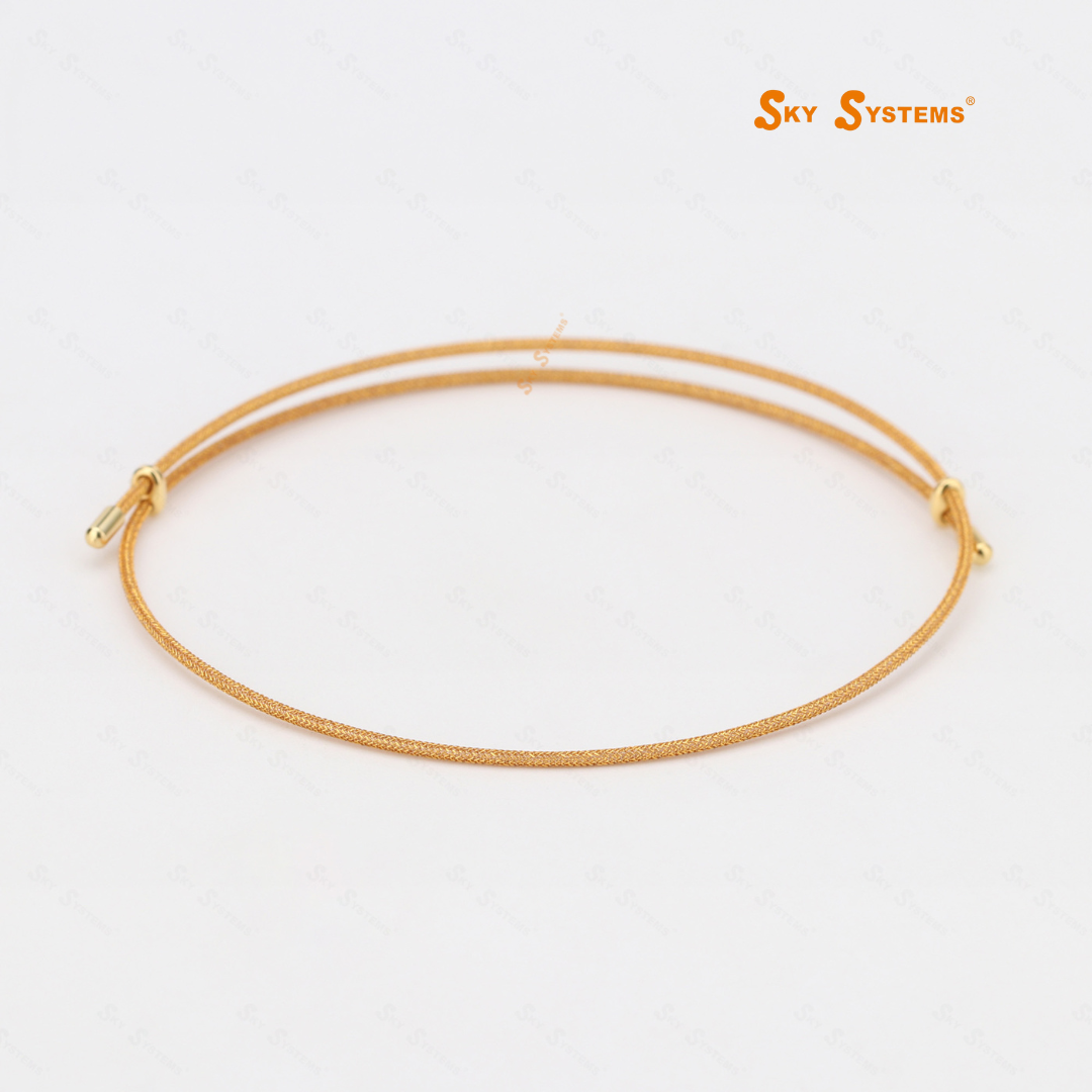 Gold cord Premium plated  925 Silver bracelet - 100 pcs Pack
