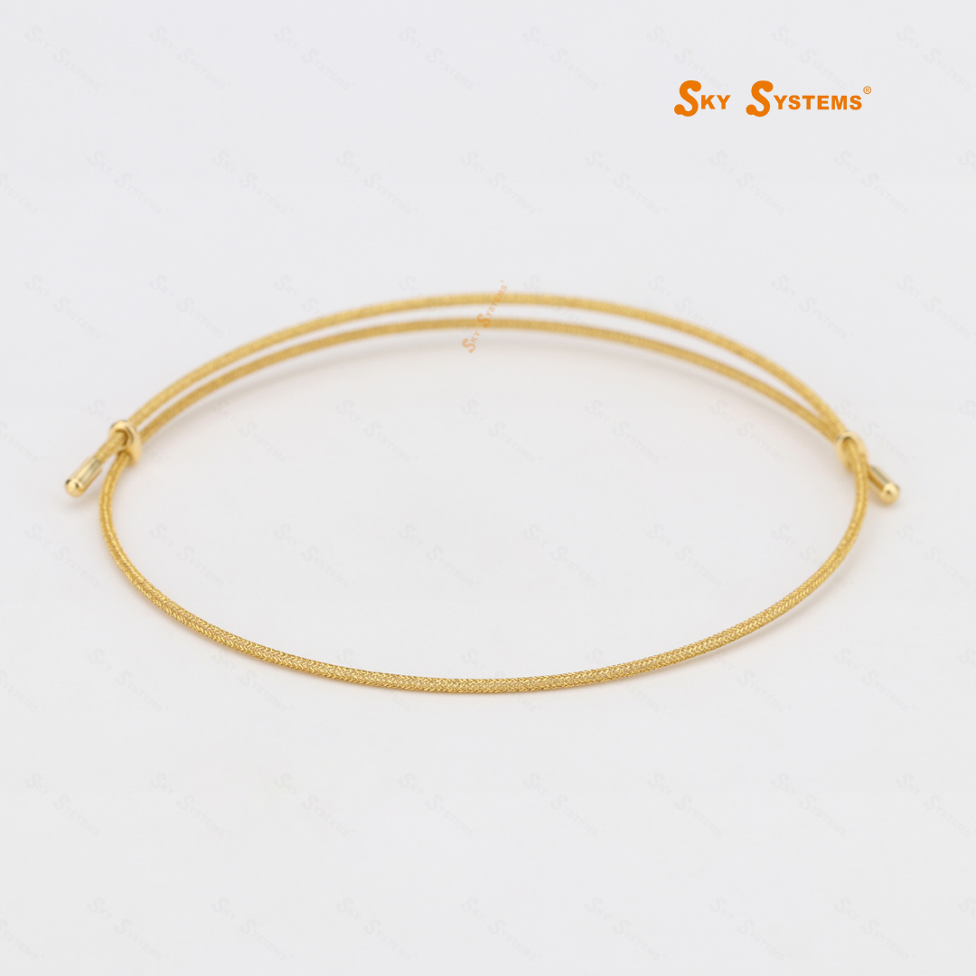 Gold cord Premium plated  925 Silver bracelet - 100 pcs Pack