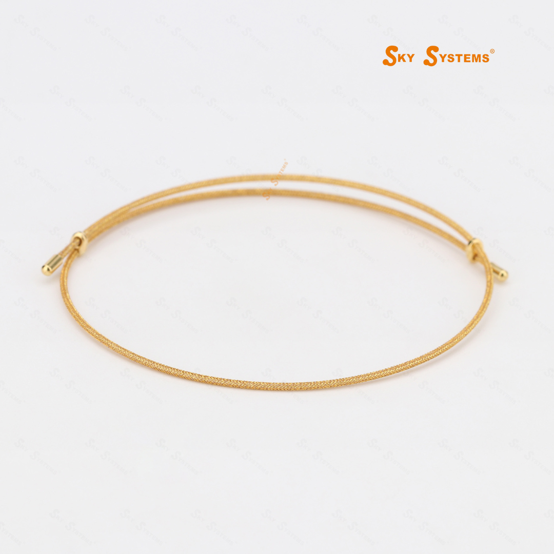 Gold cord Premium plated  925 Silver bracelet - 100 pcs Pack