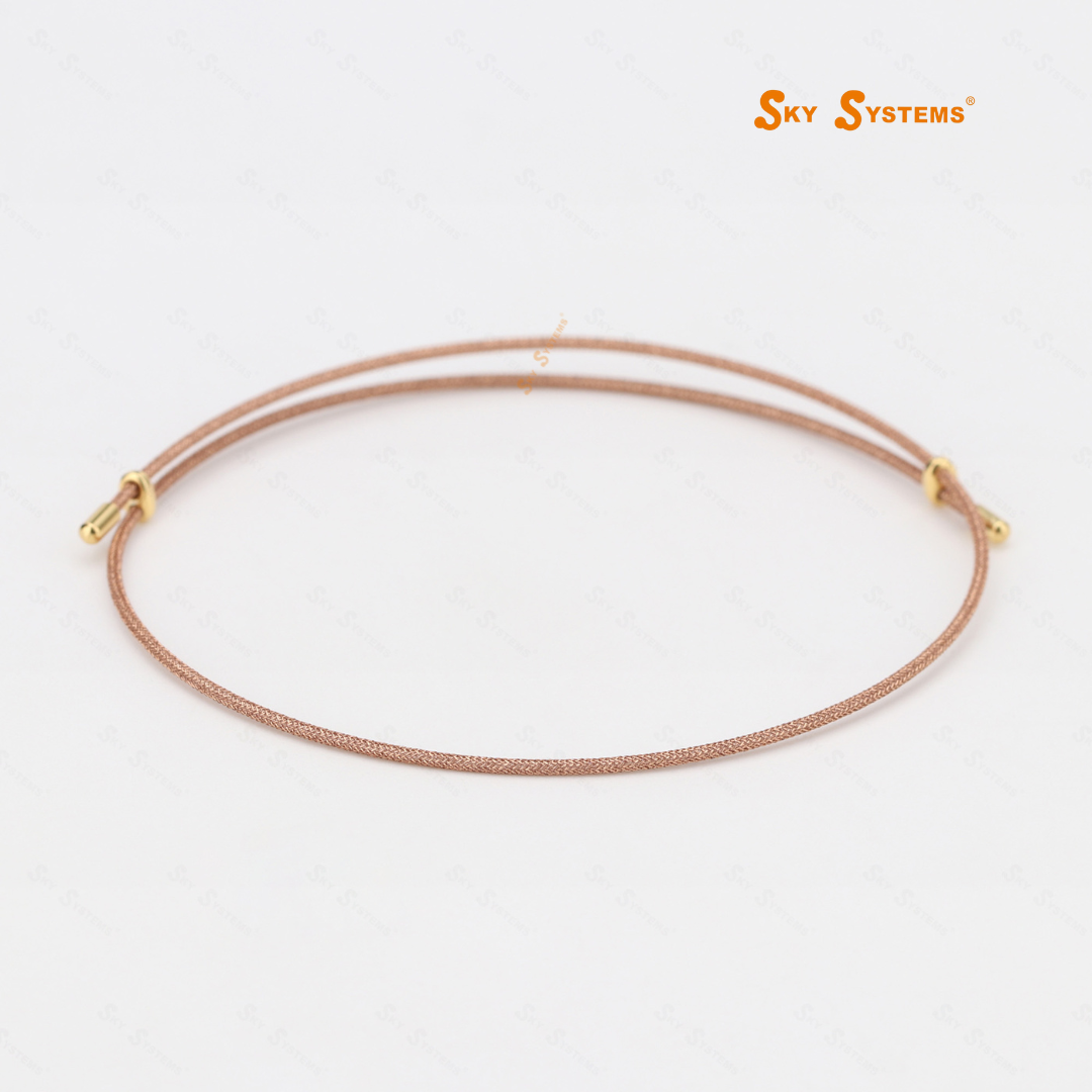 Gold cord Premium plated  925 Silver bracelet - 100 pcs Pack