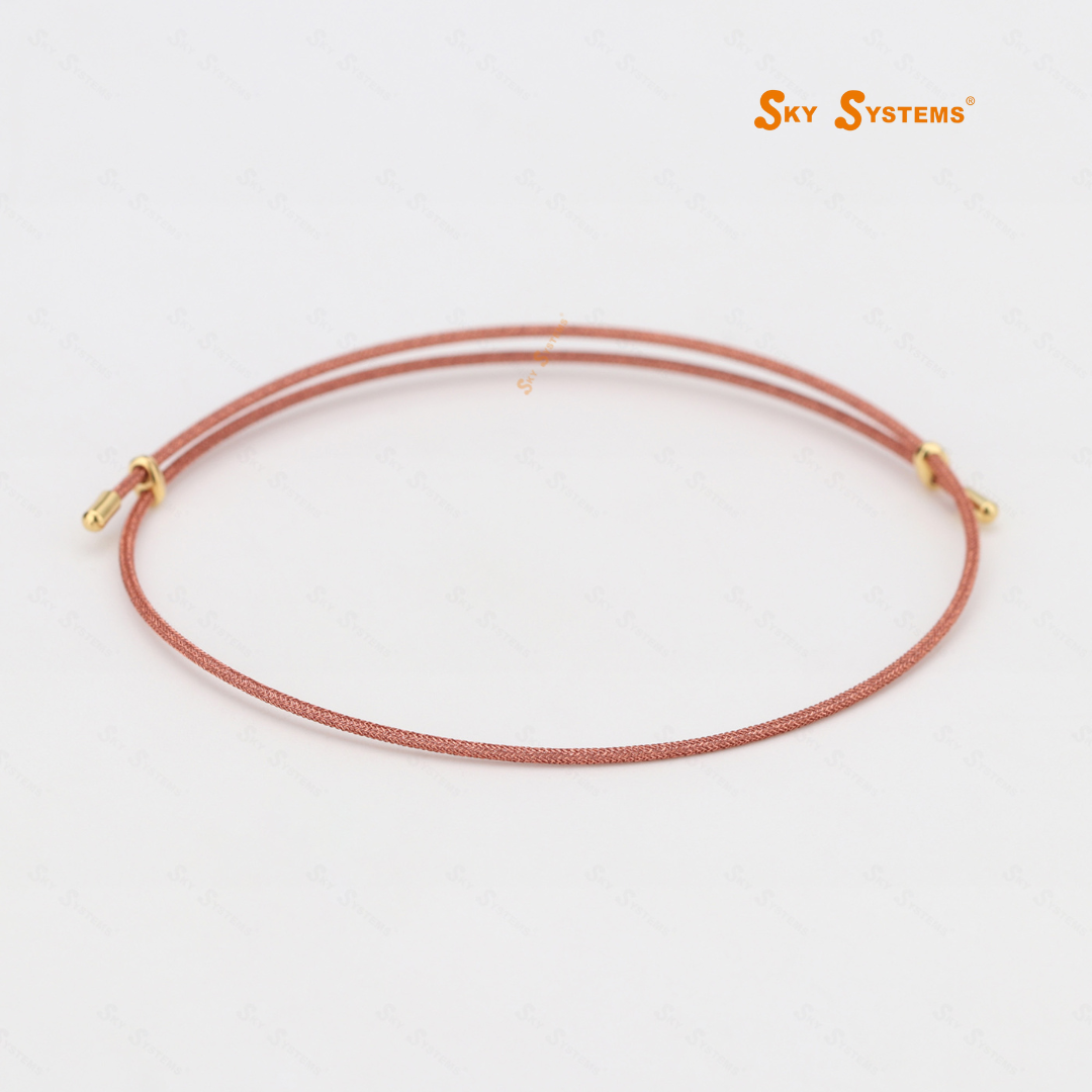 Gold cord Premium plated  925 Silver bracelet - 100 pcs Pack