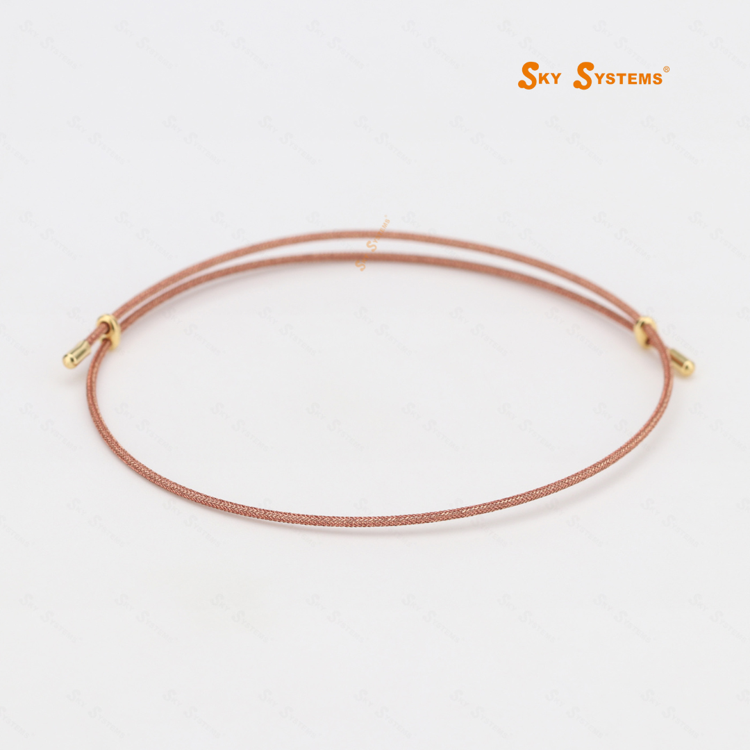 Gold cord Premium plated  925 Silver bracelet - 100 pcs Pack