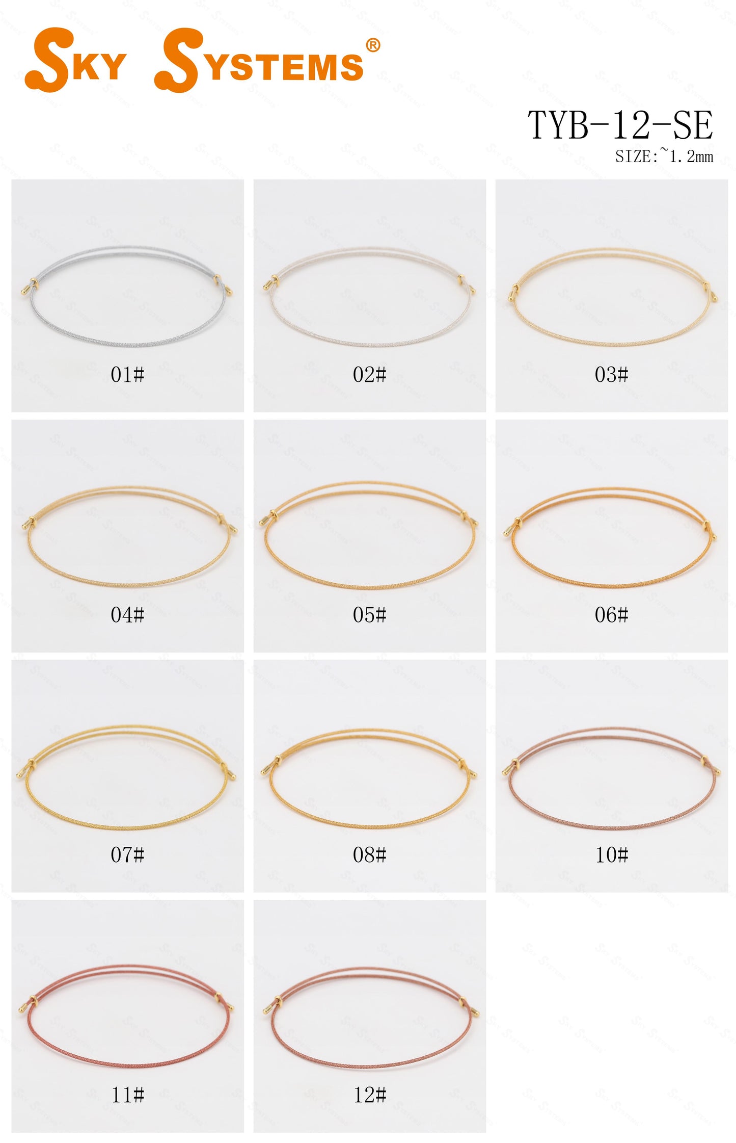 Gold cord Premium plated  925 Silver bracelet - 100 pcs Pack