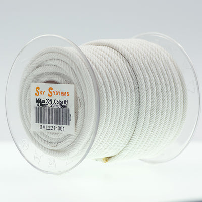 Milan 221, braided rope   - 38 Colors 4.0 MM - 20Mt/ Roll