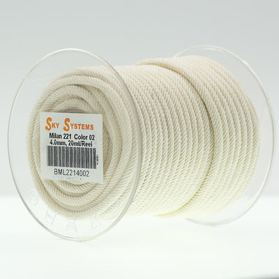 Milan 221, braided rope   - 38 Colors 4.0 MM - 20Mt/ Roll