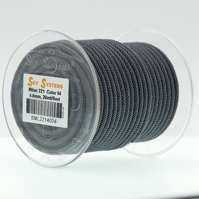 Milan 221, braided rope   - 38 Colors 4.0 MM - 20Mt/ Roll