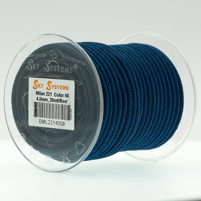Milan 221, braided rope   - 38 Colors 4.0 MM - 20Mt/ Roll