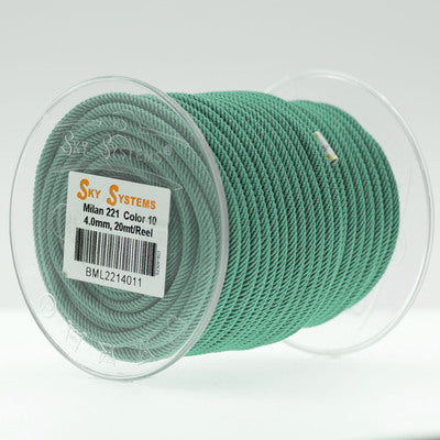 Milan 221, braided rope   - 38 Colors 4.0 MM - 20Mt/ Roll
