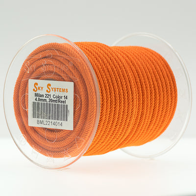 Milan 221, braided rope   - 38 Colors 4.0 MM - 20Mt/ Roll
