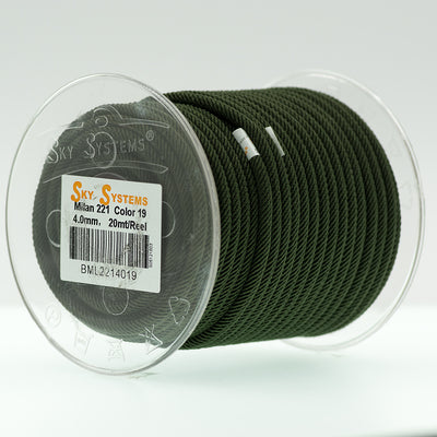 Milan 221, braided rope   - 38 Colors 4.0 MM - 20Mt/ Roll
