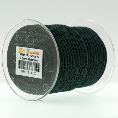 Milan 221, braided rope   - 38 Colors 4.0 MM - 20Mt/ Roll