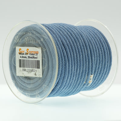 Milan 221, braided rope   - 38 Colors 4.0 MM - 20Mt/ Roll