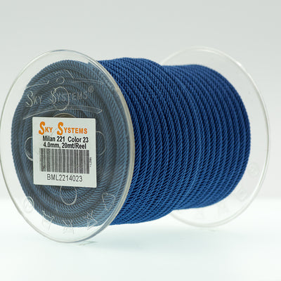 Milan 221, braided rope   - 38 Colors 4.0 MM - 20Mt/ Roll