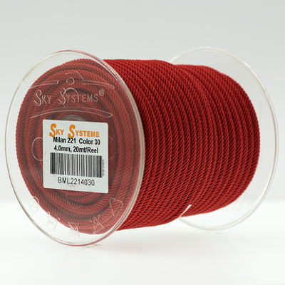 Milan 221, braided rope   - 38 Colors 4.0 MM - 20Mt/ Roll