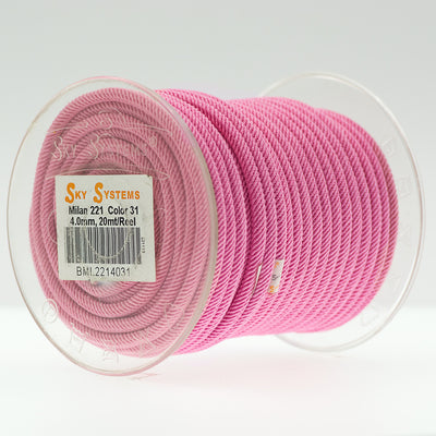 Milan 221, braided rope   - 38 Colors 4.0 MM - 20Mt/ Roll