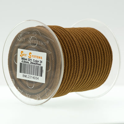Milan 221, braided rope   - 38 Colors 4.0 MM - 20Mt/ Roll