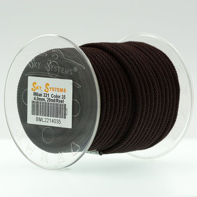 Milan 221, braided rope   - 38 Colors 4.0 MM - 20Mt/ Roll