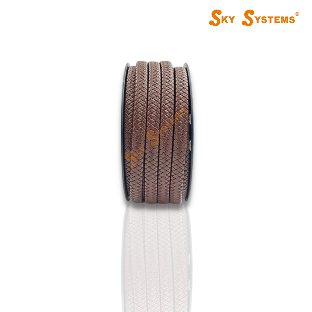 Braided Leather Flat Premium
