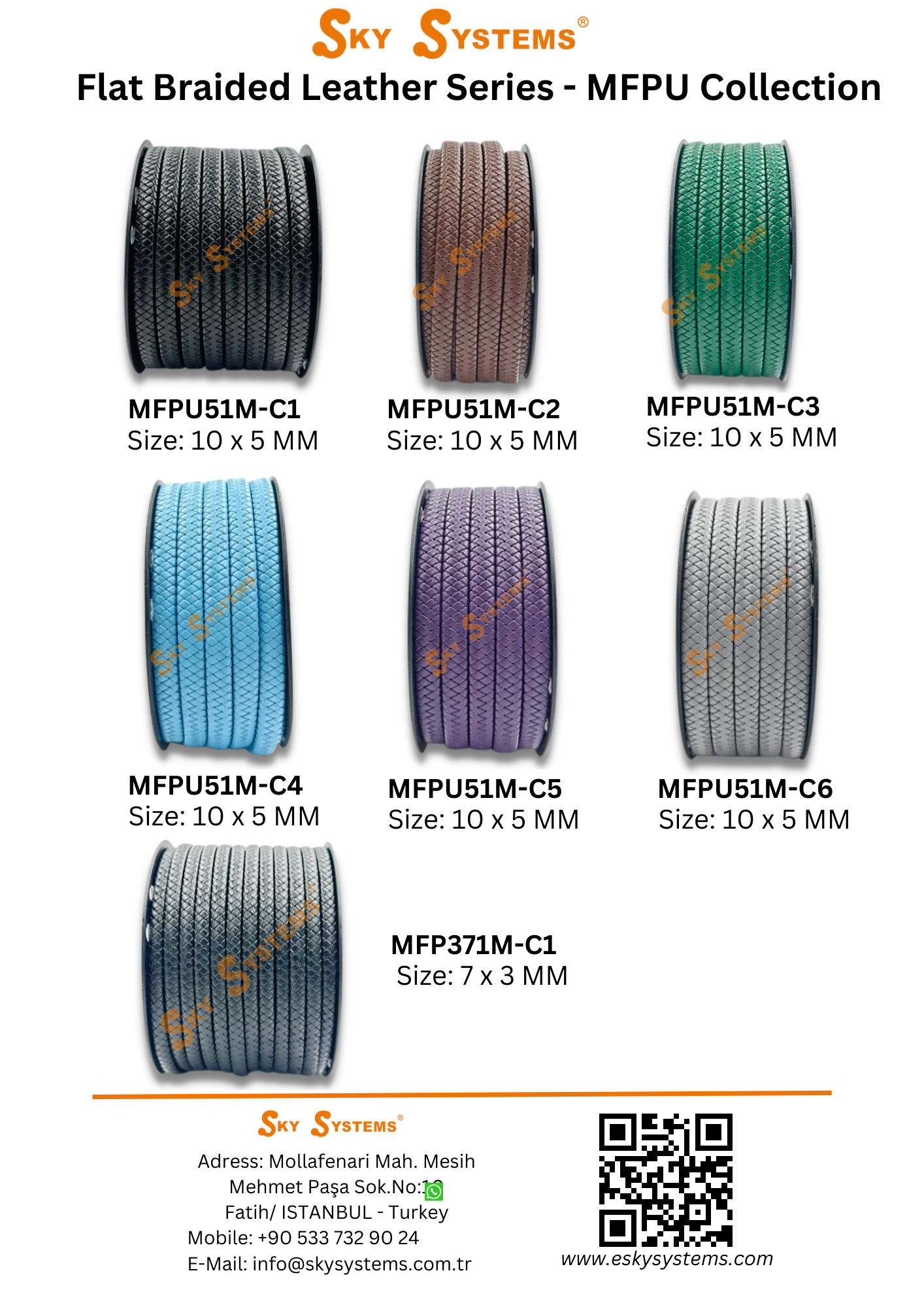 Braided Leather Flat Premium